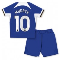 Dětský Fotbalový dres Chelsea Mykhailo Mudryk #10 2023-24 Domácí Krátký Rukáv (+ trenýrky)